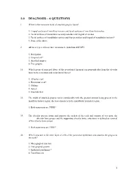 Diagnosis Questions and Answers
