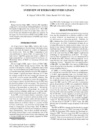 Overview of Energy-Recovery Linacs