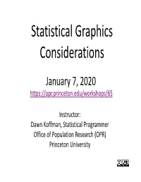 Statistical Graphics Considerations January 7, 2020