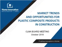 Trends in Composite Lumber