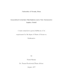 University of Nevada, Reno Generalized Univariate