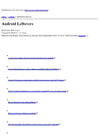 Android Leftovers