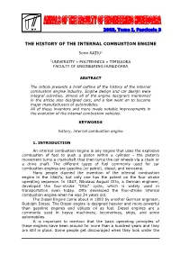 History of the Internal Combustion Engine