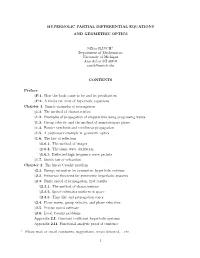 Hyperbolic Partial Differential Equations And