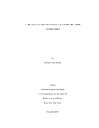 J. Gresham Machen and the End of the Presbyterian Controversy