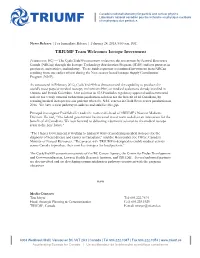 TRIUMF Team Welcomes Isotope Investment