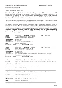 Weekly List Dated 10 August 2020