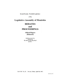 DEBATES and PROCEEDINGS
