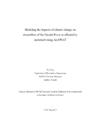 Modeling the Impacts of Climate Change on Streamflow of the Nicolet