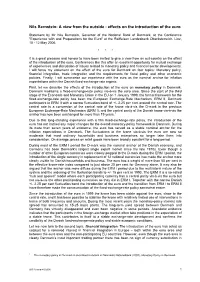 Nils Bernstein: a View from the Outside - Effects on the Introduction of the Euro