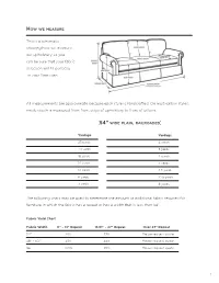 1 This Is a Schematic Showing How We Measure Our Upholstery So You Can
