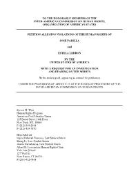 20121211 IACHR Petition FINAL