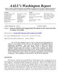 AALU's Washington Report