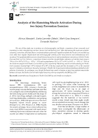 Analysis of the Hamstring Muscle Activation During Two Injury Prevention Exercises