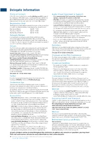 Delegate Information