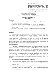 Government of Maharashtra Revenue and Forest Department Government Order No.: FLD-2021/CR-32/F-10 Mantralaya, Mumbai 400 032 Date: 09.03.2021 Reference: 1