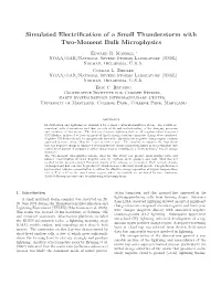 Simulated Electrification of a Small Thunderstorm with Two-Moment