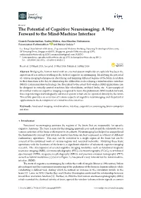 The Potential of Cognitive Neuroimaging: a Way Forward to the Mind-Machine Interface