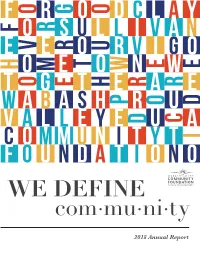 2018 Annual Report Contents