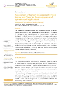 Assessment of Content Management System Joomla and Plone for the Development of Dynamic Web Applications