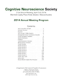 CNS 2014 Program