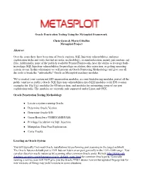 Oracle with Metasploit