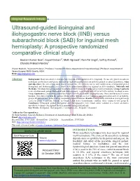 Ultrasound-Guided Ilioinguinal and Iliohypogastric Nerve Block (IINB)