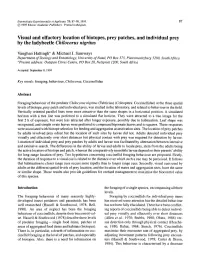 Visual and Olfactory Location of Biotopes, Prey Patches, and Individual Prey by the Ladybeetle Chilocorus Nigritus