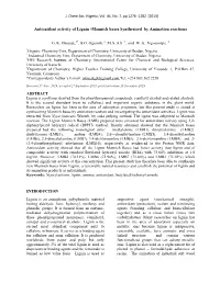 Antioxidant Activity of Lignin -Mannich Bases Synthesised by Amination Reactions