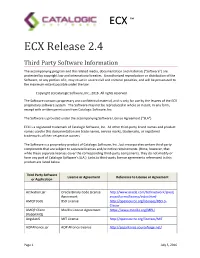 ECX Third Party Notices