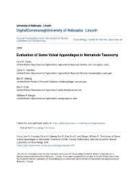 Evaluation of Some Vulval Appendages in Nematode Taxonomy