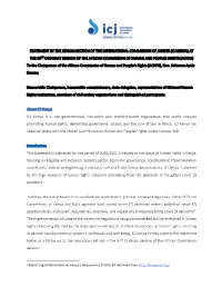 Statement by the Kenyan Section of The