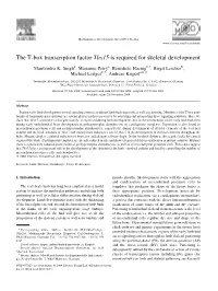 The T-Box Transcription Factor Tbx15 Is Required for Skeletal Development