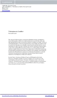 Toleration in Conflict: Past and Present Rainer Forst Frontmatter More Information