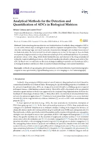 Analytical Methods for the Detection and Quantification of Adcs in Biological Matrices