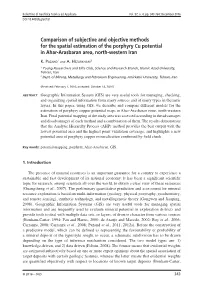 Comparison of Subjective and Objective Methods for the Spatial Estimation of the Porphyry Cu Potential in Ahar-Arasbaran Area, North-Western Iran