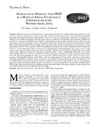Hydrological Modeling with in a Monsoon‐Driven