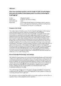 Read an Abstract of Her Msc Dissertation