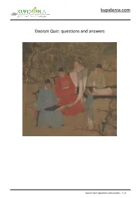 Daoism Quiz: Questions and Answers