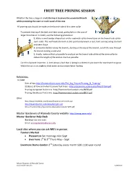 Fruit Tree Pruning Handout
