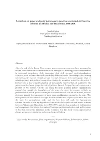 Leviathan on Paper and Party Patronage in Practice: Contested Civil Service Reforms in Albania and Macedonia 2000-2010