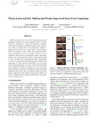 Multi-Modal Weakly Supervised Dense Event Captioning