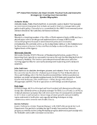 Practical Tools and Innovative Strategies for Creating Great Communities Speaker Biographies