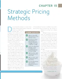 Strategic Pricing Methods