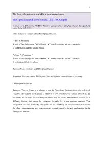 The Final Publication Is Available at Pms.Sagepub.Com