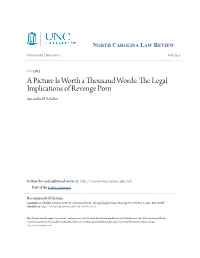 The Legal Implications of Revenge Porn Samantha H