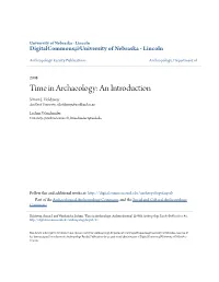 Time in Archaeology: an Introduction Simon J