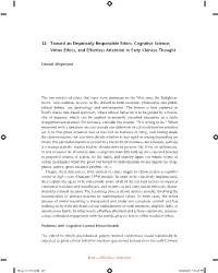 Cognitive Science, Virtue Ethics, and Effortless Attention in Early Chinese Thought