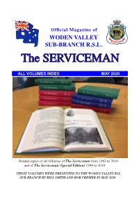 Editions Index to the Serviceman