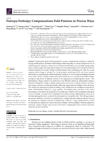 Entropy-Enthalpy Compensations Fold Proteins in Precise Ways